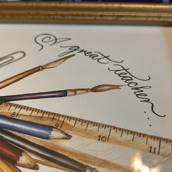 Vintage teacher print. Can be hung vertically or horizontally. 📚✂️✏️🚌 - Picture 4 of 8